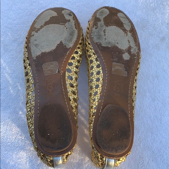 Tory Burch Carlyle Gold and silver flats - Picture 9 of 12